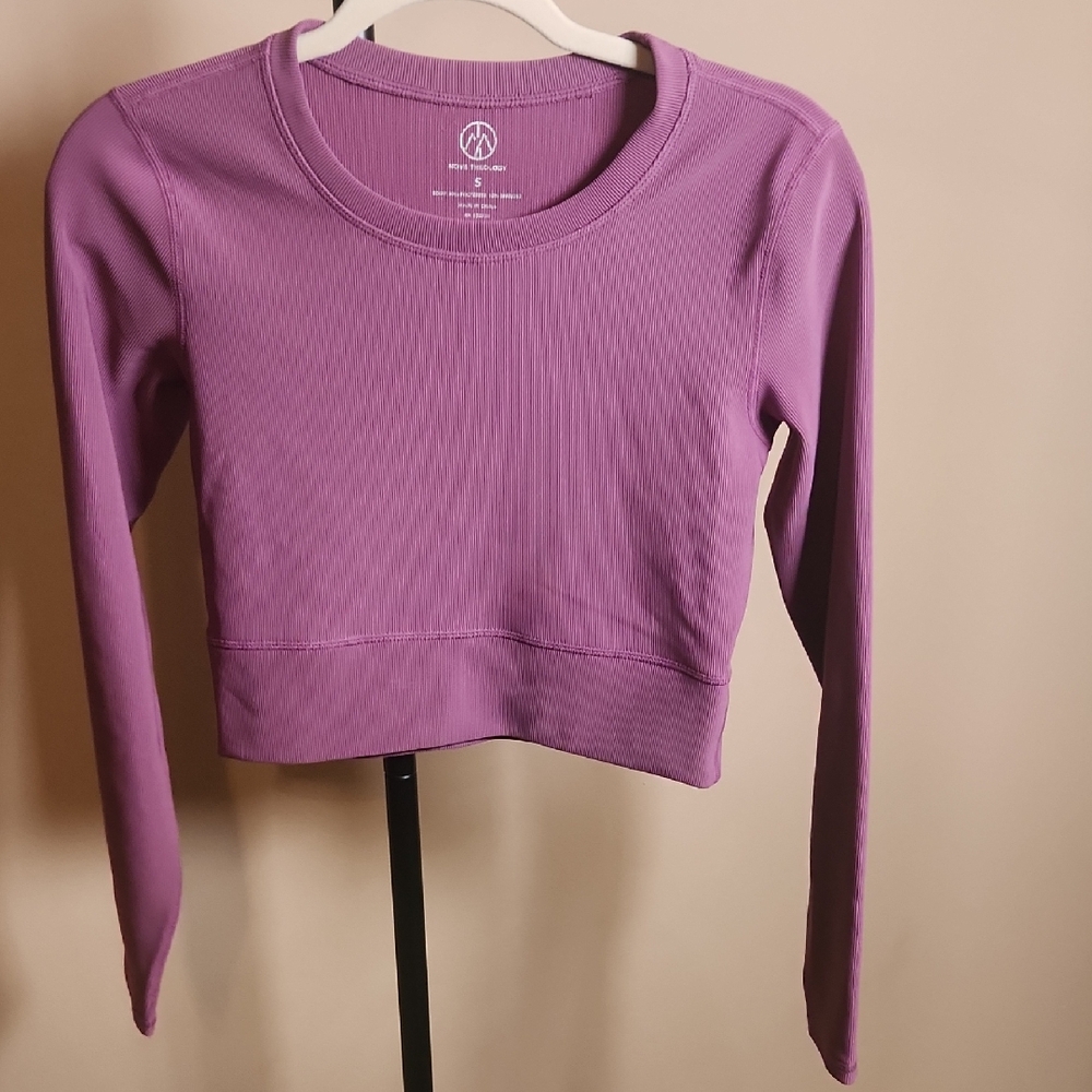 Chic Purple Long Sleeve Women's Top